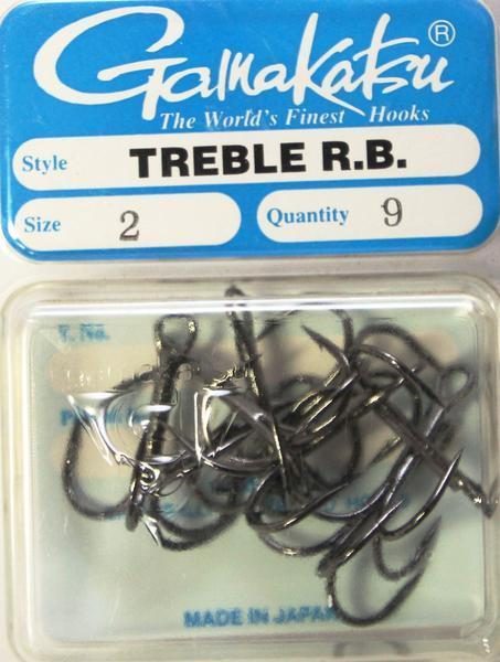 GAMAKATSU TREBLE RB BLACK #12 12PK