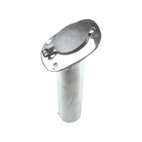Flush Mount Rod Holder - Cast Stainless Steel With Cap - Boats And