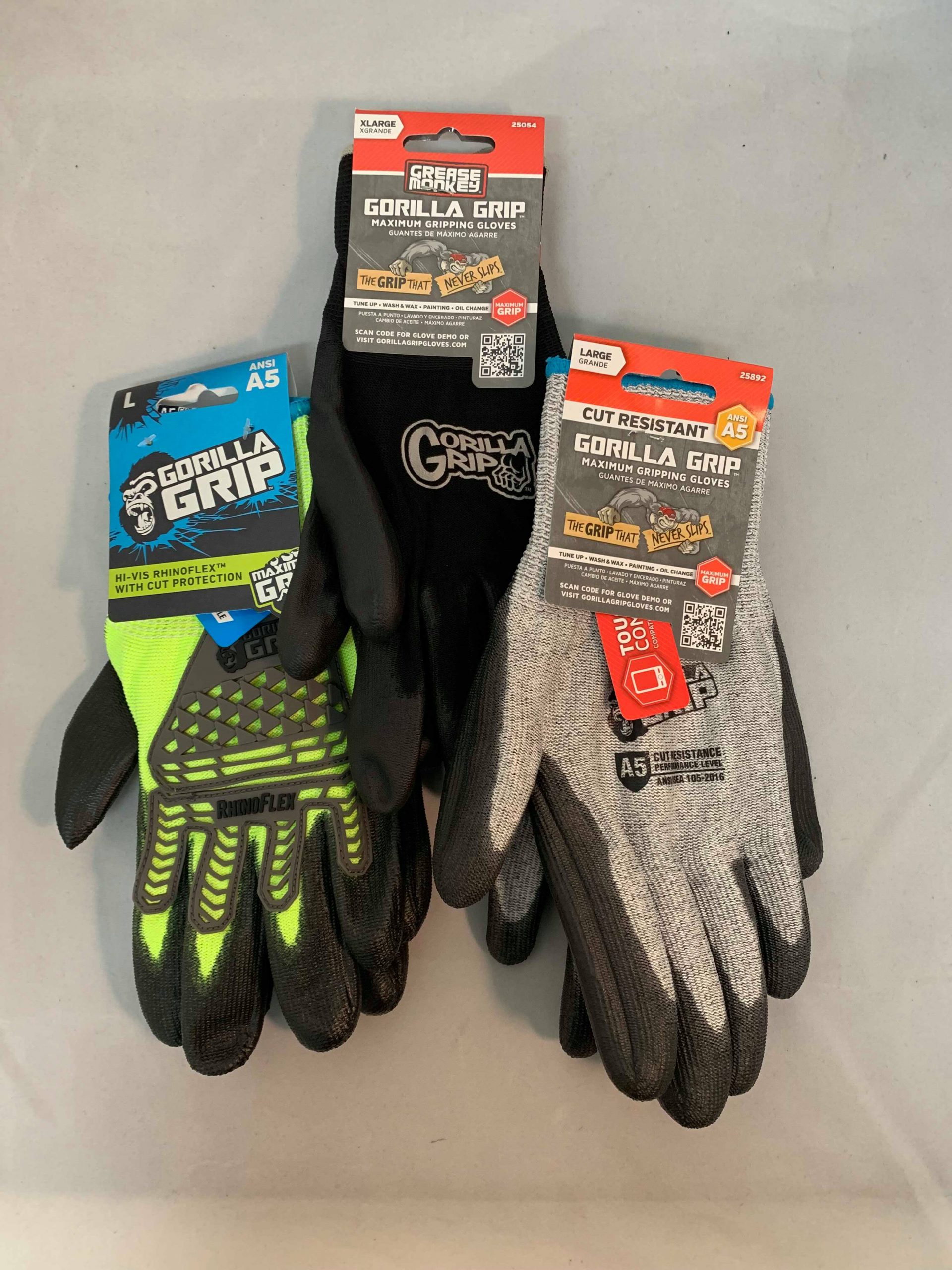 Assorted Gorilla Grip Gloves - Large Only - Boats And More